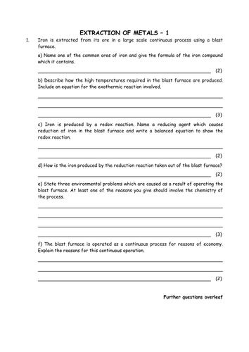 Chemistry: Metal extractions
