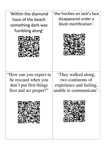 Lord of the Flies Treasure Hunt using QR codes
