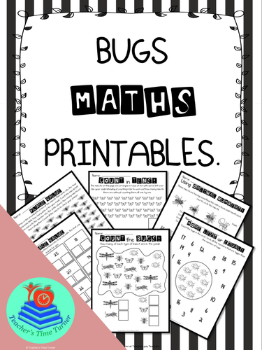 Bugs (minibeasts) maths printables