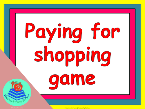 Money game - the grocery shopping bingo game