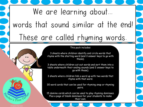 Rhyming words - CVC words