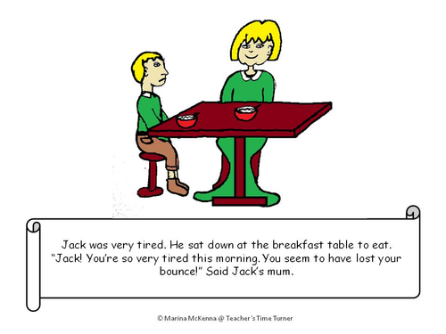 Speech therapy using colourful semantics and story sequencing