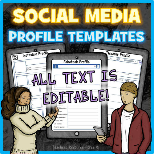 Social Media Profile Templates: EDITABLE