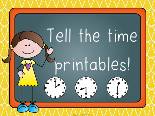 Tell the time printables and bingo game