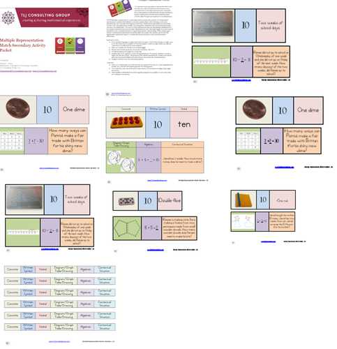 Multiple Representation Match Activity Primary Numbers-10