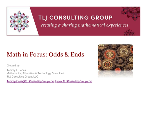 Math in Focus Odds and Ends 