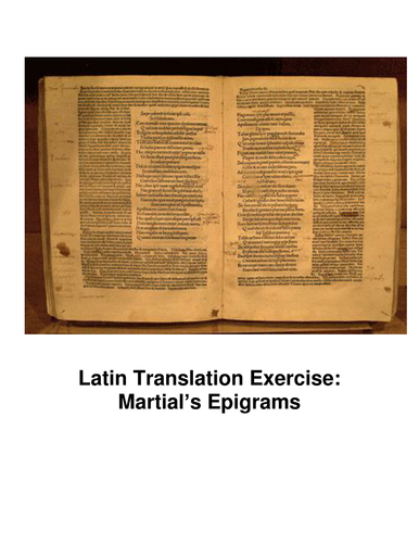 Latin Translation: Martial's Epigrams