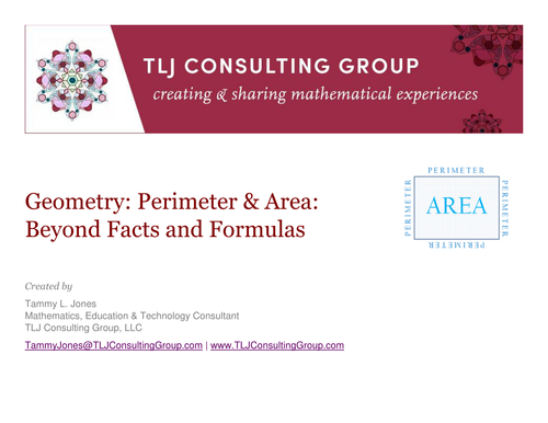Geometry Perimeter and Area Beyond Facts and Formulas