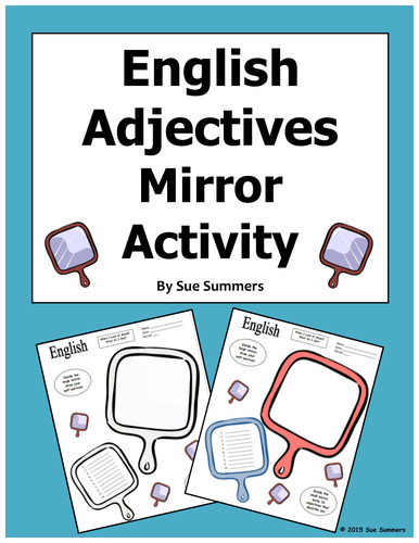 Adjectives Mirror Sketch Activity in English
