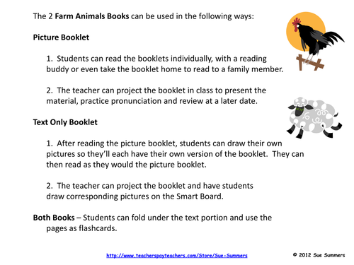 Farm Animals Emergent Readers - 2 Booklets