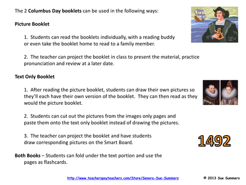 Columbus Day Emergent Reader Booklets