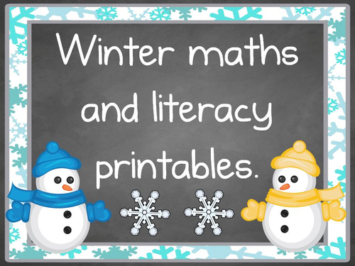 Winter Maths and Literacy Printables 