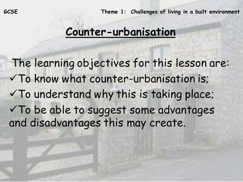 Counter Urbanisation Mystery Lesson