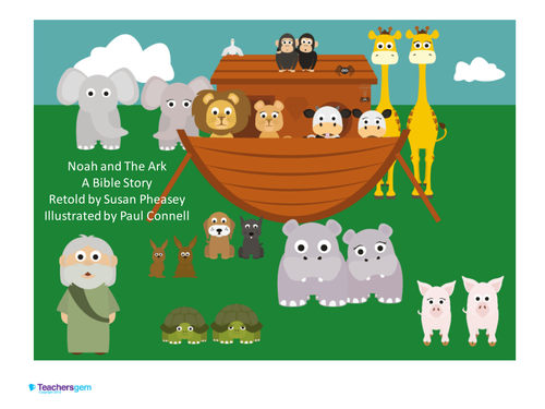 Noah S Ark Bible Story And Role Play Masks Teaching Resources