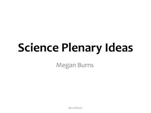 Science Plenaries