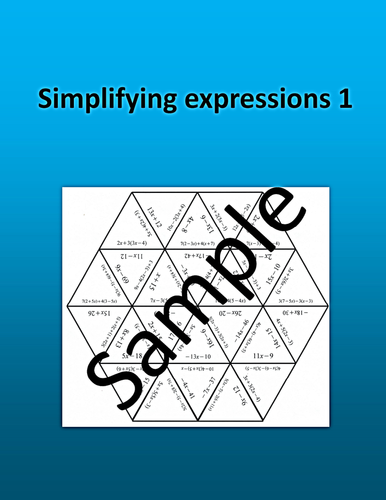 Simplifying expressions 1 – Math puzzle