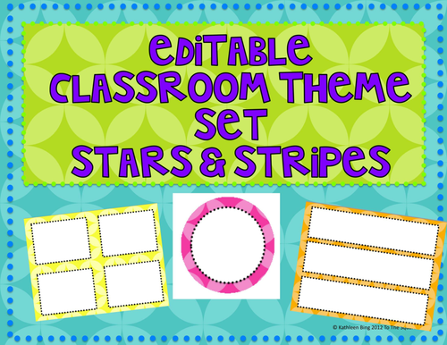 Editable Classroom Theme Set- Colorful Circles | Teaching Resources
