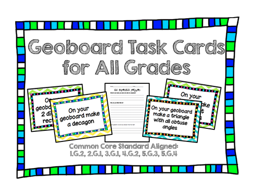 Free Geoboard Shape Pattern Cards Card Patterns Teaching