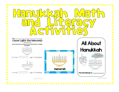 Hanukkah Math and Literacy Activities