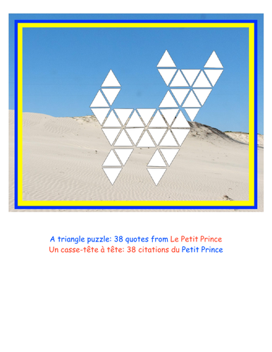 38 citations du Petit Prince (a triangle puzzle) 