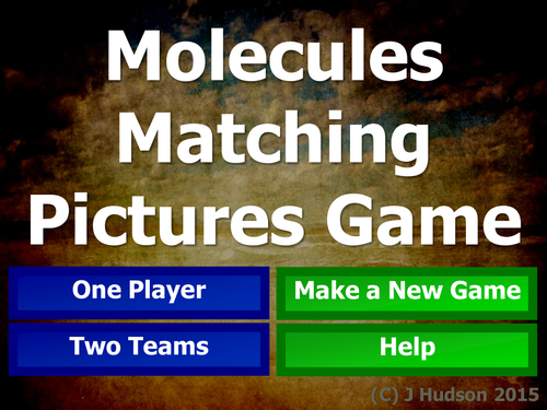 Simple Molecules Matching Pairs Pictures Game