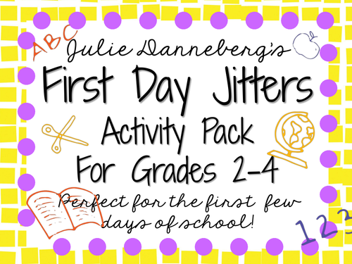 First Day Jitters Activity Pack