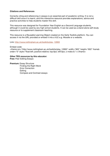 Citations and References