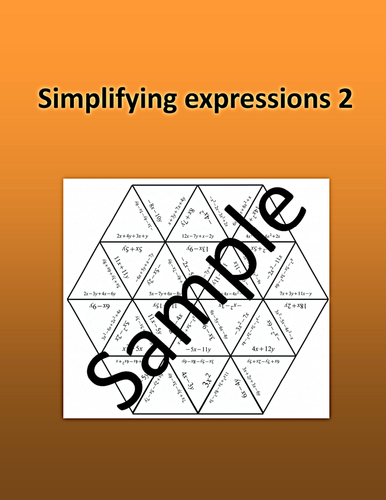 Simplifying expressions 2 – Math puzzle