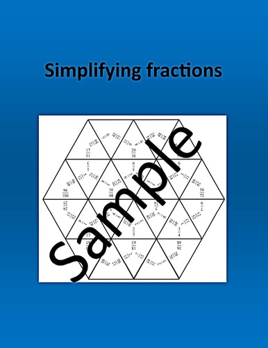 Simplifying fractions - Math puzzle