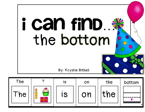 Prepositions: Top Middle Bottom Adapted Book Bundle Autism