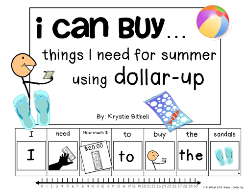 DOLLAR UP: I Can Buy...things I need for SUMMER Money Adapted Book Autism