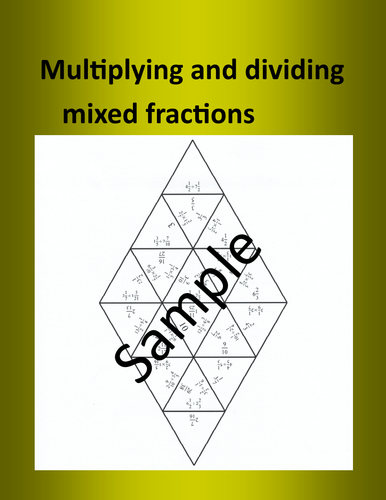Multiplying and dividing mixed fractions – Math puzzle