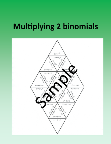 Multiplying 2 binomials – Math puzzle