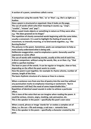 WW1 Poetry - full SOW