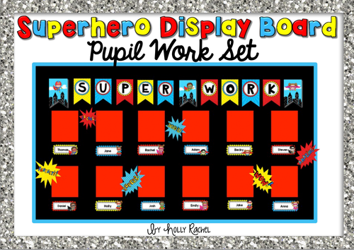Superhero Pupil Work Display Board Set
