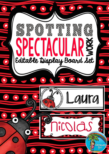 Display Set: Spotting Spectacular Work {EDITABLE}