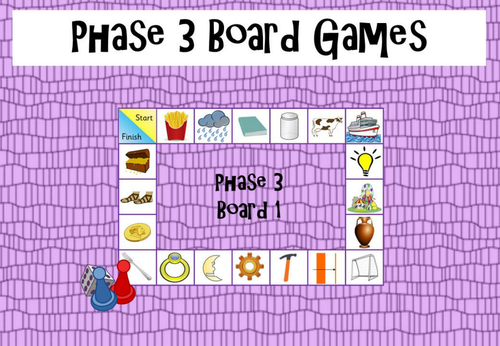 phonics phase 3 board games teaching resources