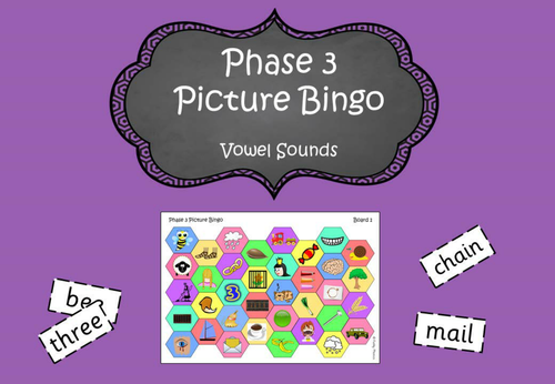 Phonics Phase 3 Picture Bingo.