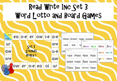 Phonics Read Write Inc Set 3 - Word Lotto and Board Games
