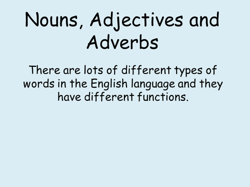 Word types Activity
