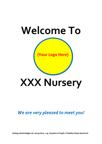 Nursery Welcome / Introduction / New Starter Booklet