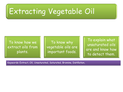 Extracting Vegetable Oils