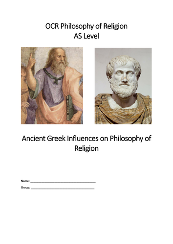 OCR Ancient Greek Influences on Philosophy of Religion