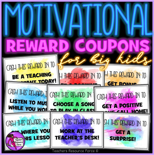 Behaviour Management: Motivational Rewards Coupons