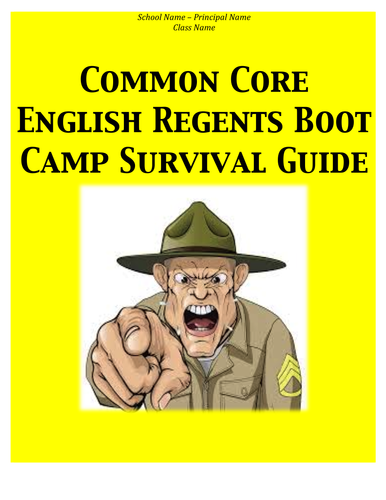 Common Core English Regents Survival Guide