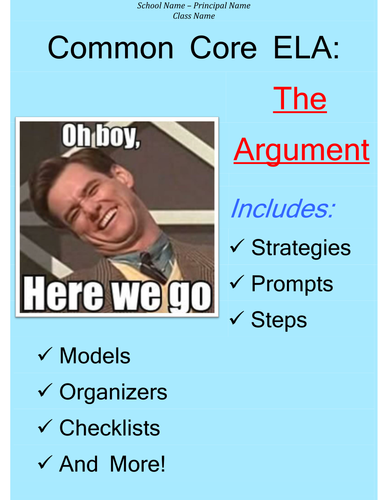 Common Core Argumentative Essay Boot Camp Survival Guide
