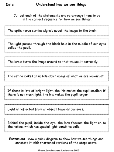 How We See Things Lesson Plan and Activity