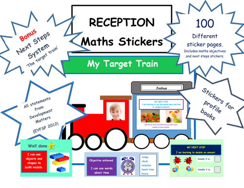 Maths stickers- next steps or focus books- Reception