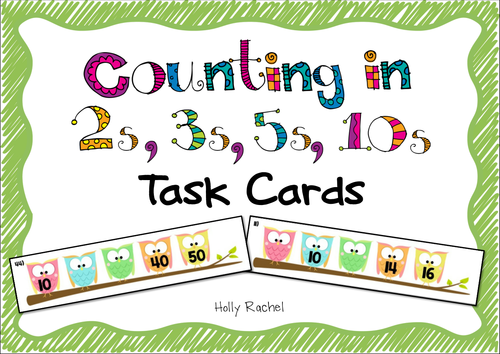 Year 2 Counting in Steps Cards