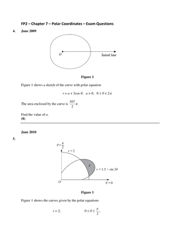 FP2 - Chapter 7 - Polar Coordinates | Teaching Resources